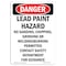 Signmission OSHA Sign, 10" Height, Rigid Plastic, Portrait Lead Paint Hazard No Sanding, Portrait OS-DS-P-710-V-1942 - alternate 1